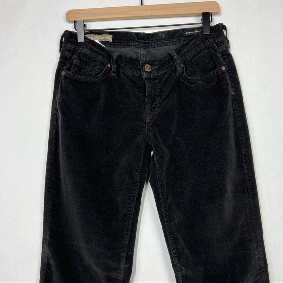 Citizens of Humanity Black Women’s Low Waist Straight Leg Corduroy Pants Size 29 - Picture 2 of 7